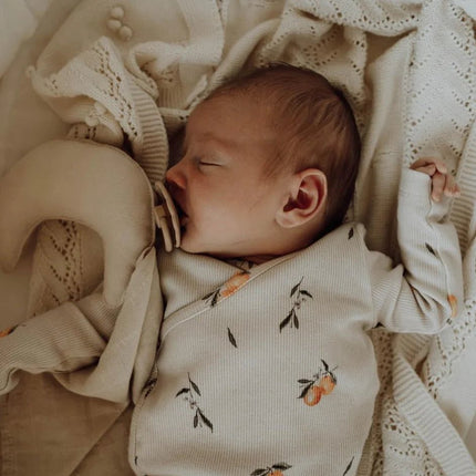 Yumi Baby Overslag Shirt Baby Beige Oranges - Yumi Baby - Babywinkel - 8720986050784
