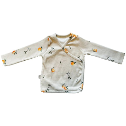 Yumi Baby Overslag Shirt Baby Beige Oranges - Yumi Baby - Babywinkel - 8720986050784