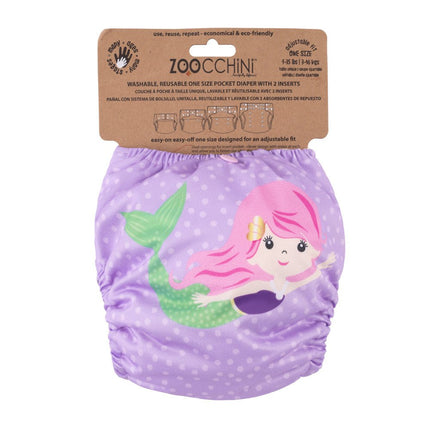 Zoocchini Wasbare Luier Marietta The Mermaid Met Extra Inlegstuk - Zoocchini - Babywinkel - 810608031852