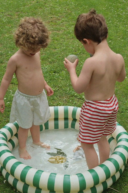 Zwembad Kind 2 Ringen Small Green Stripe koop je bij Babywinkel