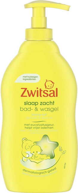 Zwitsal Slaap Zacht Bad & Wasgel Eucalyptus 400ml koop je bij Babywinkel